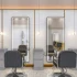 ホット ブルー歯タッチ スクリーン ライトアップ ミラー サロン家具ヘアー サロン ミラー