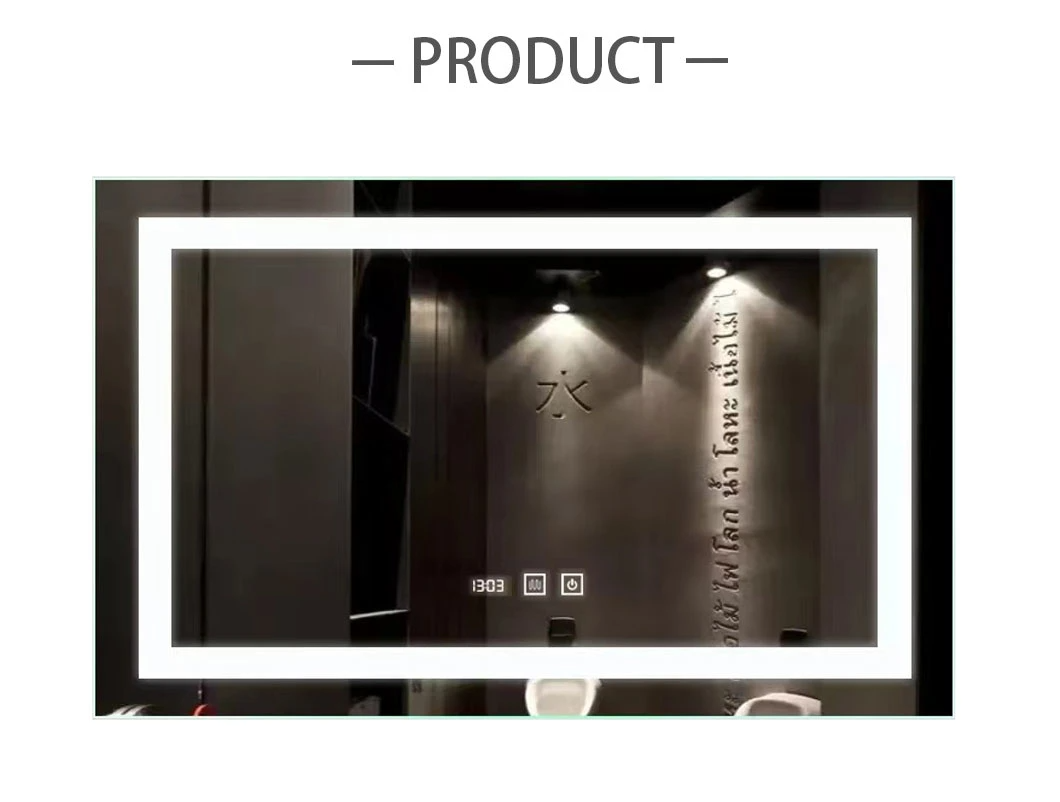 工場の壁の家の装飾の装飾サロン家具メイクアップ化粧品スマート照明付きバックライト付きバニティLEDバスルームミラーライトデフォッガー付き