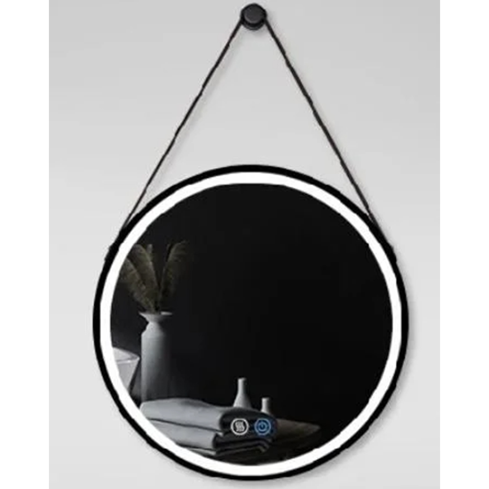 寝室Espejoのための黒いフレームが付いている卸し売り壁に取り付けられた大きい円形ミラーの装飾的な構成された組み立てられたミラー