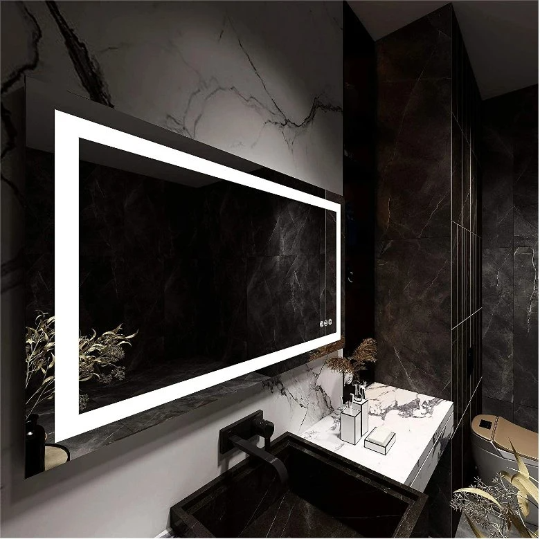 Factory Wholeasle Supplier Dimming Home Decor Beauty Salon Furniture Anti-Fog Large Wall Mounted LED Smart Making Mirror with 3 or 5 times 拡大