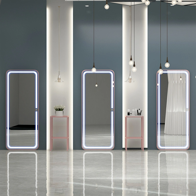 大型 LED 全長バックライト付きサロン ミラー特大ドレッシング ミラー美容理容室 LED バックライト付きミラー